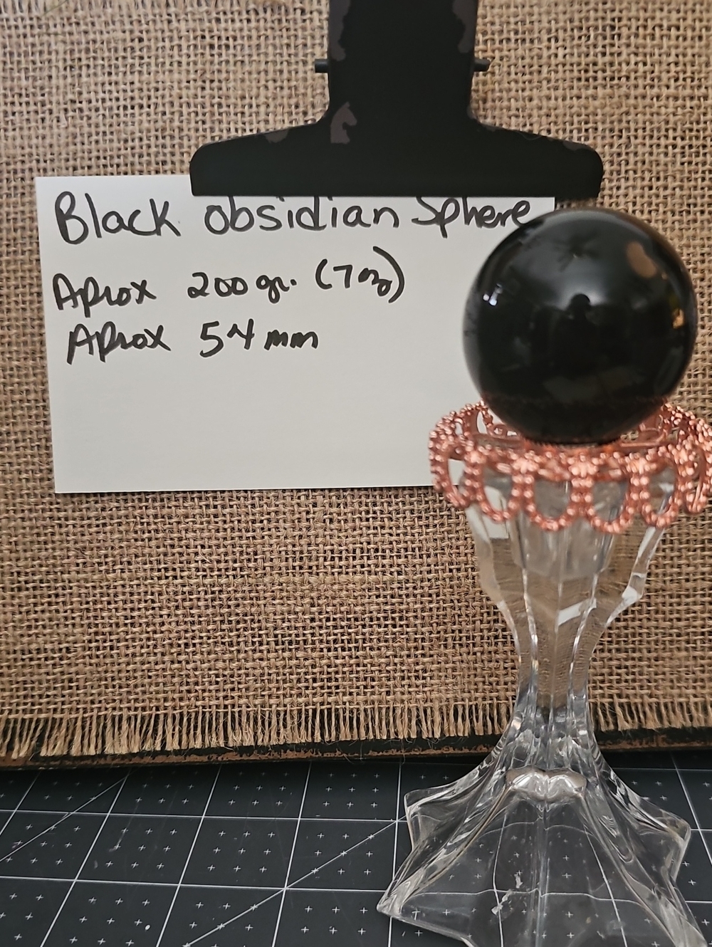 Black Obsidian Sphere - Polished Black Crystal Ball (300K)